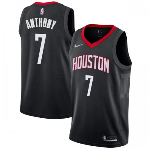 Men's Houston Rockets #7 Carmelo Anthony Black NBA Swingman Statement Stitched Jersey Men's Houston Rockets #7 Carmelo Anthony Black NBA Swingman Statement Stitched Jersey